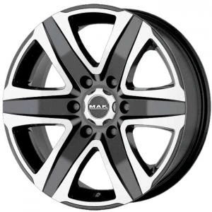 Bilde av MAK Stone6 Black Polished 6.5x16 6/130 ET54 B84.1