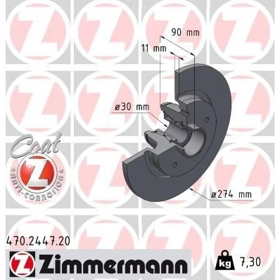 Bilde av Bremseskive, Bakaksel renault kangoo / grand ii, be bop, express OE 4320 043 27R, 239 39R, 250 57R