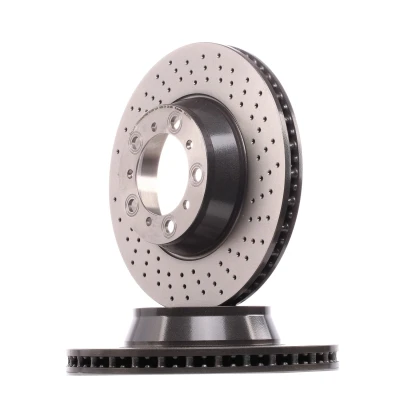 Bilde av BREMBO COATED DISC LINE 09.C878.11 Bremseskiver 330 28 5 perforert / ventilert belagt høy karbon med skruer PORSCHE: 911 Coupé