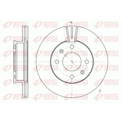 Bilde av REMSA 6958.10 Bremseskiver framaksel 240,9, 240,9 19 4 ventilert HYUNDAI: Getz, Tucson, Coupe II, KIA: Sportage II