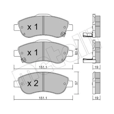 Bilde av Bremseklosser sett, Framaksel, honda cr v iii, iv, 45022 SWW G00, G01, G02, T1E G00