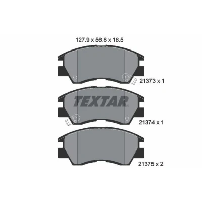 Bilde av TEXTAR 2137301 Bremseklosser med akustisk slitasjevarsel MITSUBISHI: L300 / Delica III Minibuss, L200 II Flatvogn lastebil/Chassis, PAJERO 1