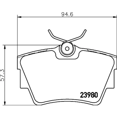 Bilde av HELLA 8DB 355 010 761 Bremseklosser inkl. slitasjevarselkontakt med bremsecaliperskruer tilbehør OPEL: Vivaro A Van, Combi, B Van