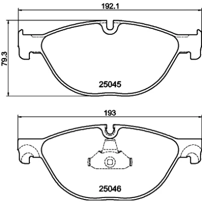 Bilde av HELLA 8DB 355 015 251 Bremseklosser klargjort for slitasjeindikator BMW: 5 Touring, Sedan, 7