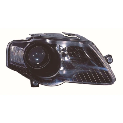 Bilde av ABAKUS 441 11A7R LDEM2 Frontlykter høyre H7/H7, W5W med motor for høydejustering hovedlys, Kasse innvendig sort PX26d VOLKSWAGEN: Passat B6 Variant