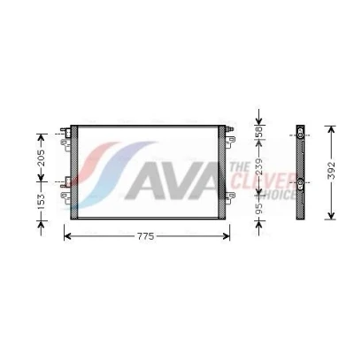 Bilde av PRASCO RTA5366 Kondensator 15,5 Aluminium 800 RENAULT: LAGUNA 2 Grandtour