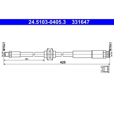 Bilde av ATE 24.5103 0405.3 Bremseslange 425 M10x1