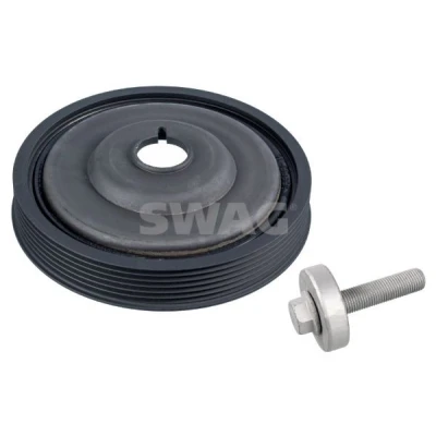 Bilde av SWAG 60 93 6155 Remskive veivaksel 6PK 155 5 med skrue, for NISSAN: Qashqai / Qashqai+2 I, MERCEDES BENZ: CLA Stasjonsvogn, A Klasse