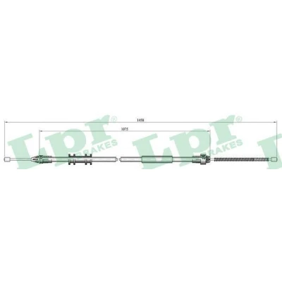 Bilde av LPR C0703B Bremsekabel 1440/1080 Trommelbrems RENAULT: Kangoo I