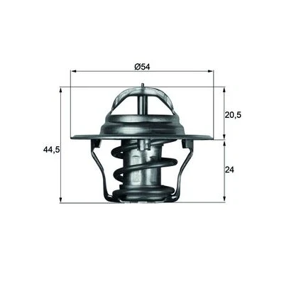 Bilde av MAHLE ORIGINAL TX 4 92D Termostat 92 54 med tetning FORD: Capri II, FIESTA 2, Escort 5