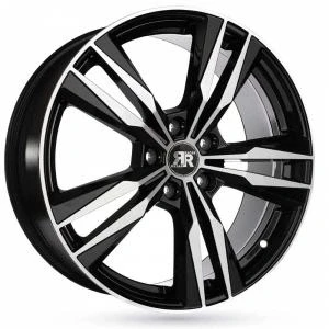 Bilde av Racer VOLT Shiny Black Machined Face 7.5x17 5/108 ET50.5 B63.4
