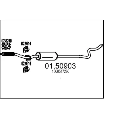 Bilde av Midtre eksospotte MTS 01.50903