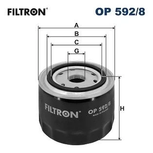 Bilde av FILTRON OP 592/8 Oljefilter M 22 X 1.5 Påskruingsfilter FIAT: Ducato III Flatvogn lastebil / Chassis, II lastebil/Chassis