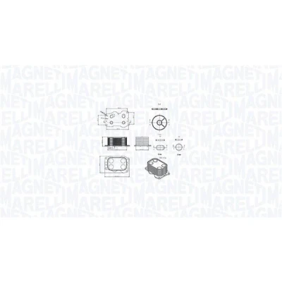 Bilde av MAGNETI MARELLI 350300000900 Oljekjøler VOLVO: V50, V70 3, S80 II, PEUGEOT: 308 I Hatchback, FORD: Galaxy Mk2 MPV