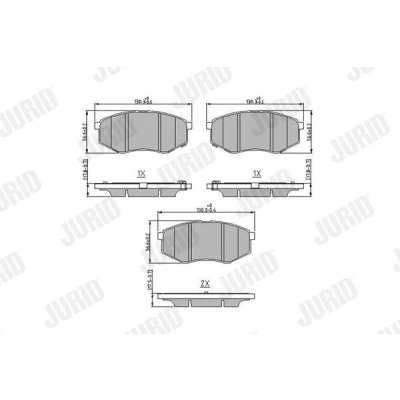 Bilde av JURID 573454J Bremseklosser med akustisk slitasjevarsel uten tilbehør KIA: SOUL 2, HYUNDAI: ix20