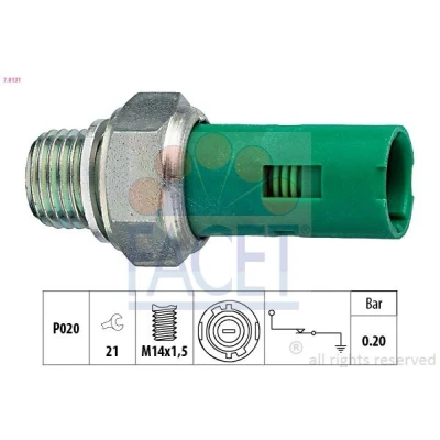 Bilde av FACET 7.0131 Oljetrykkbryter M14x1,5 Made in Italy OE Equivalent