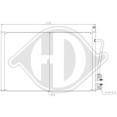 Bilde av DIEDERICHS DCC1170 Kondensator uten tørker Climate 11,6 Aluminium R 134a