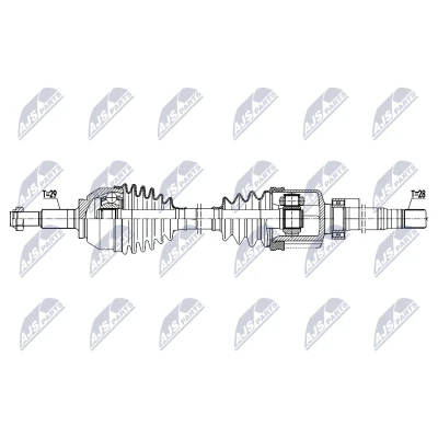 Bilde av Drivaksel, Framaksel høyre fiat, nissan, renault OE 391009653R, 6000640870