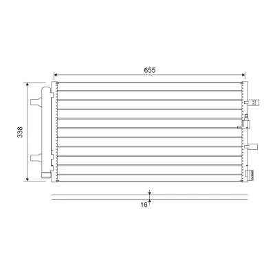 Bilde av VALEO 814370 Kondensator uten tørker Aluminium 338 R 134a AUDI: A5 B8 Coupé, A6 C7 Avant, A4 Allroad