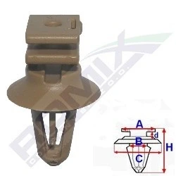 Bilde av ROMIX C60449 klips, pynte /beskyttelseslist BMW: X5, 3 Touring, 5 Touring