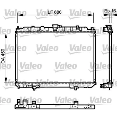 Bilde av VALEO 735064 Radiator Aluminium 450 691 16 uten kjølemiddelregulator Kjøleribber loddet NISSAN: X Trail