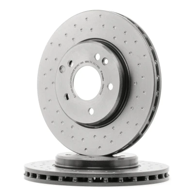 Bilde av BREMBO XTRA LINE 09.8411.1X Bremseskiver 288 25 5 perforert / ventilert belagt høy karbon med skruer MERCEDES BENZ: SLK, C Klasse Sedan