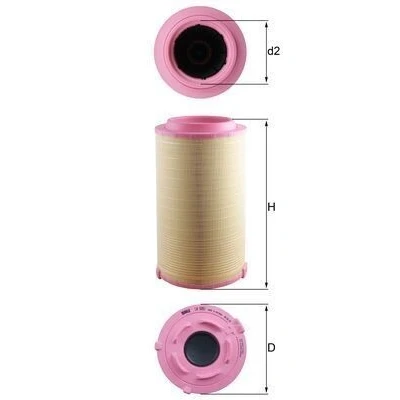 Bilde av MAHLE ORIGINAL LX 5051 Luftfilter 489mm 267mm Filterinnsats MAN: TGX