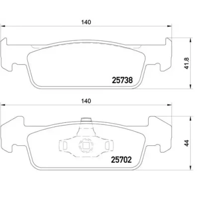 Bilde av VAICO V21 0031 Bremseklosser Q+, original equipment manufacturer quality framaksel ikke klargjort for slitasjeindikator RENAULT: Clio 4