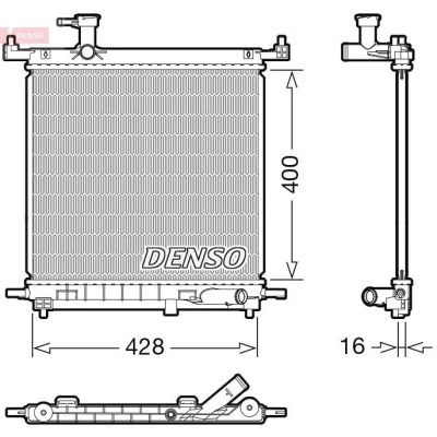 Bilde av DENSO DRM46072 Radiator 400 448 16