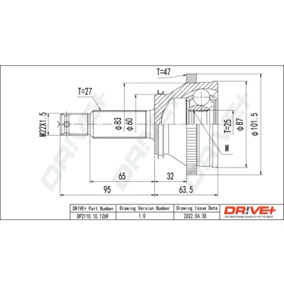 Bilde av Leddsett, drivaksel, Hjulside, Framaksel høyre, venstre hyundai, kia OE 4950038470, 495003A205, 495003A206