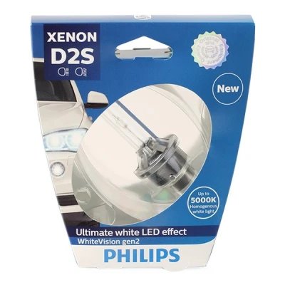 Bilde av PHILIPS 85122WHV2S1 Lyspære, fjernlys D2S 85V 35W 5000K xenon BMW: 5 Touring, X3, Sedan, AUDI: A8 D3, A6 C6 A3 Sportback
