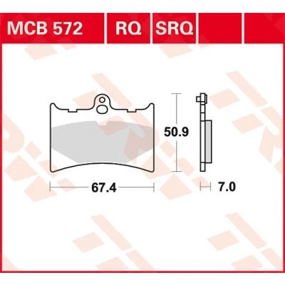 Bilde av TRW Organic Sportive MCB572RQ Bremseklosser