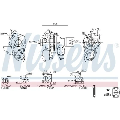 Bilde av Turbo, citroën,ds,fiat,opel,peugeot,vauxhall, 1631887180, 3553757, 6001080030, 95527174, 9820728080, 9835855380