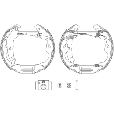 Bilde av TEXTAR Shoe Kit Pro 84064500 bremsesett, trommebremse med hjulsylinder brems, justering TOYOTA: Yaris I Hatchback, SUZUKI: SWIFT 3