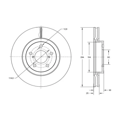 Bilde av Bremseskive TOMEX Brakes TX 72 96