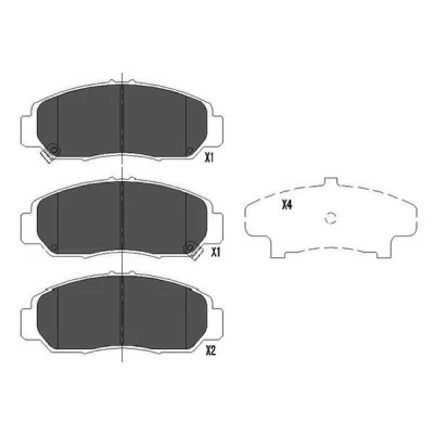Bilde av KAVO PARTS KBP 2037 Bremseklosser med akustisk slitasjevarsel HONDA: FR V, CIVIC 7 Hatchback, 8
