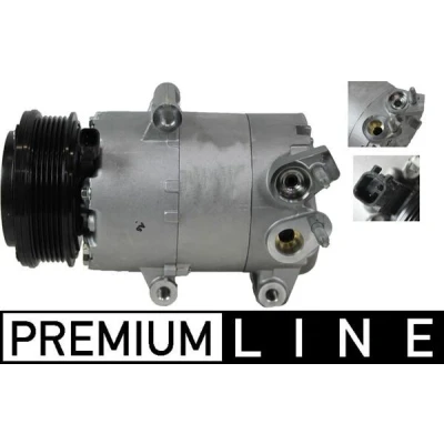 Bilde av MAHLE ORIGINAL ACP 555 000P Kompressor 7VS16ic 12 PAG 46 YF R 1234yf, 134a med tetningsring uten oljeutslippsskrue FORD: FOCUS 3 Turnier