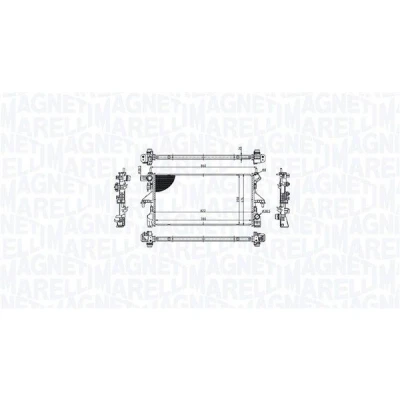 Bilde av MAGNETI MARELLI 350213215300 Radiator 780 398 26 Kjøleribber loddet