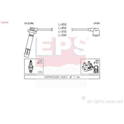 Bilde av EPS 1.499.106 Pluggledninger Made in Italy OE Equivalent SUBARU: Legacy 4