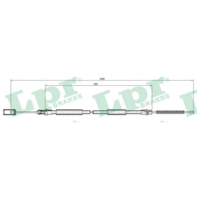 Bilde av LPR C0694B Bremsekabel 1045/820 Trommelbrems
