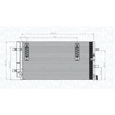 Bilde av MAGNETI MARELLI 350203827000 Kondensator med tørker 652x338x16 338 652 16 AUDI: A5 B8 Coupé, A6 C7 Avant, A4 Allroad