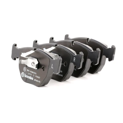 Bilde av BREMBO P 06 021 Bremseklosser klargjort for slitasjeindikator med kolbleklips uten tilbehør BMW: X5, X3, 5 Touring