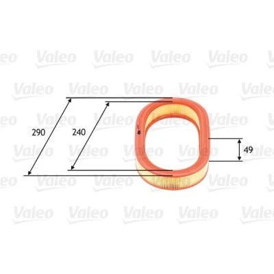Bilde av VALEO 585640 Luftfilter 49 290 Filterinnsats FORD: Escort 4, 6, 5
