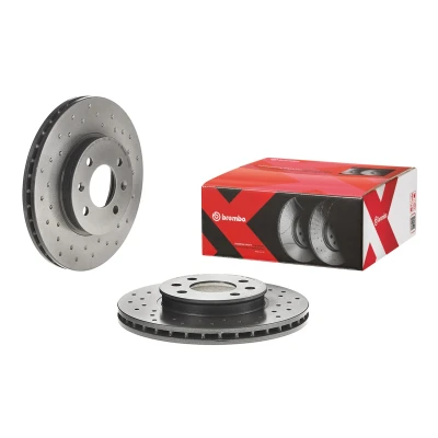 Bilde av BREMBO 09.C171.1X Bremseskiver 256 22 4 perforert / ventilert belagt høy karbon med skruer KIA: RIO 3, HYUNDAI: i20 II Hatchback