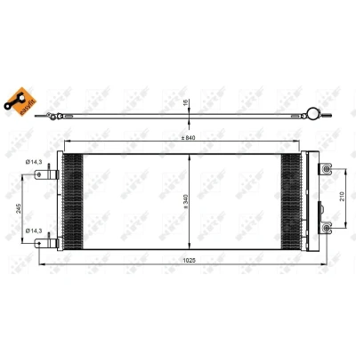 Bilde av NRF EASY FIT 350085 Kondensator med tørker, tetningsring 14,3 Aluminium 840