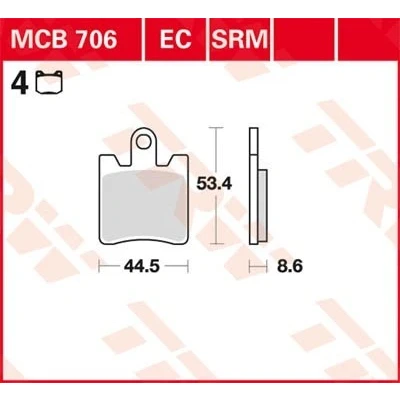 Bilde av TRW Organic Allround MCB706 Bremseklosser