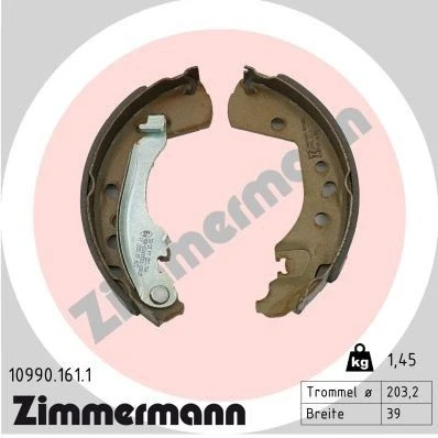Bilde av Bremsesko sett, Bakaksel fiat 500e, 500e cabriolet OE 68654882AA, 77368866