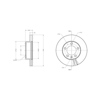 Bilde av METZGER 6110687 Bremseskiver framaksel 302 28 5 130 innvendig ventilert spraylakkert, Krysssliping RENAULT: MASTER 3 Kasten,