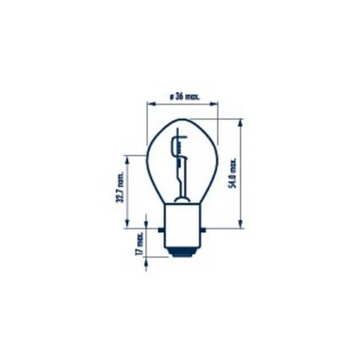 Bilde av NARVA 495313000 Lyspære, fjernlys S2 12V 35/35W Halogen