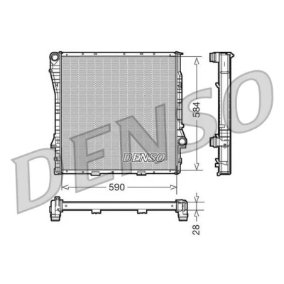 Bilde av DENSO DRM05116 Radiator Aluminium 590 584 28 BMW: X5